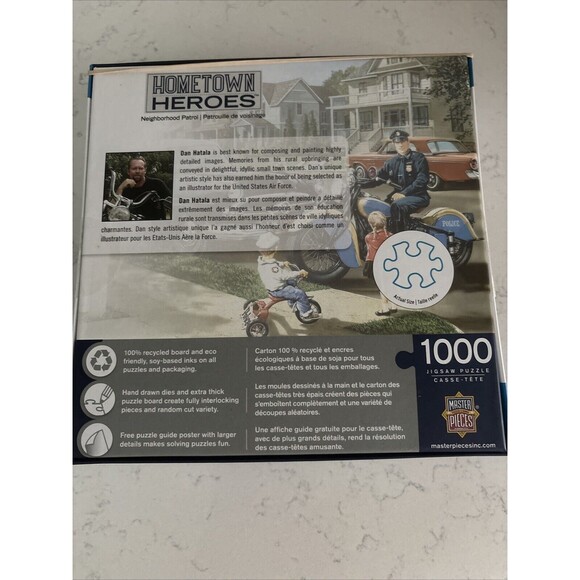Master Pieces Hometown Heroes - Police Neighborhood Patrol 1000 Pc Jigsaw Puzzle - Picture 2 of 3